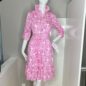 Patty Kim Sz XS Essential Shirt St Martin Dress in Veneto Pink - New with Tags